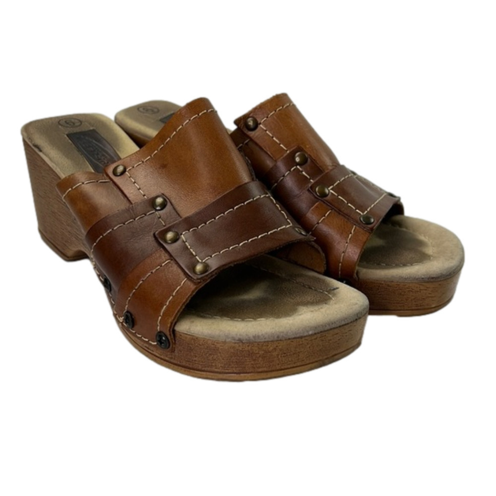 Lower East Side Patchwork  Leather Mules